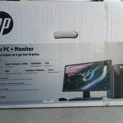 New HP 251-A123WB DESKTOP PC W/21.5" MONITOR