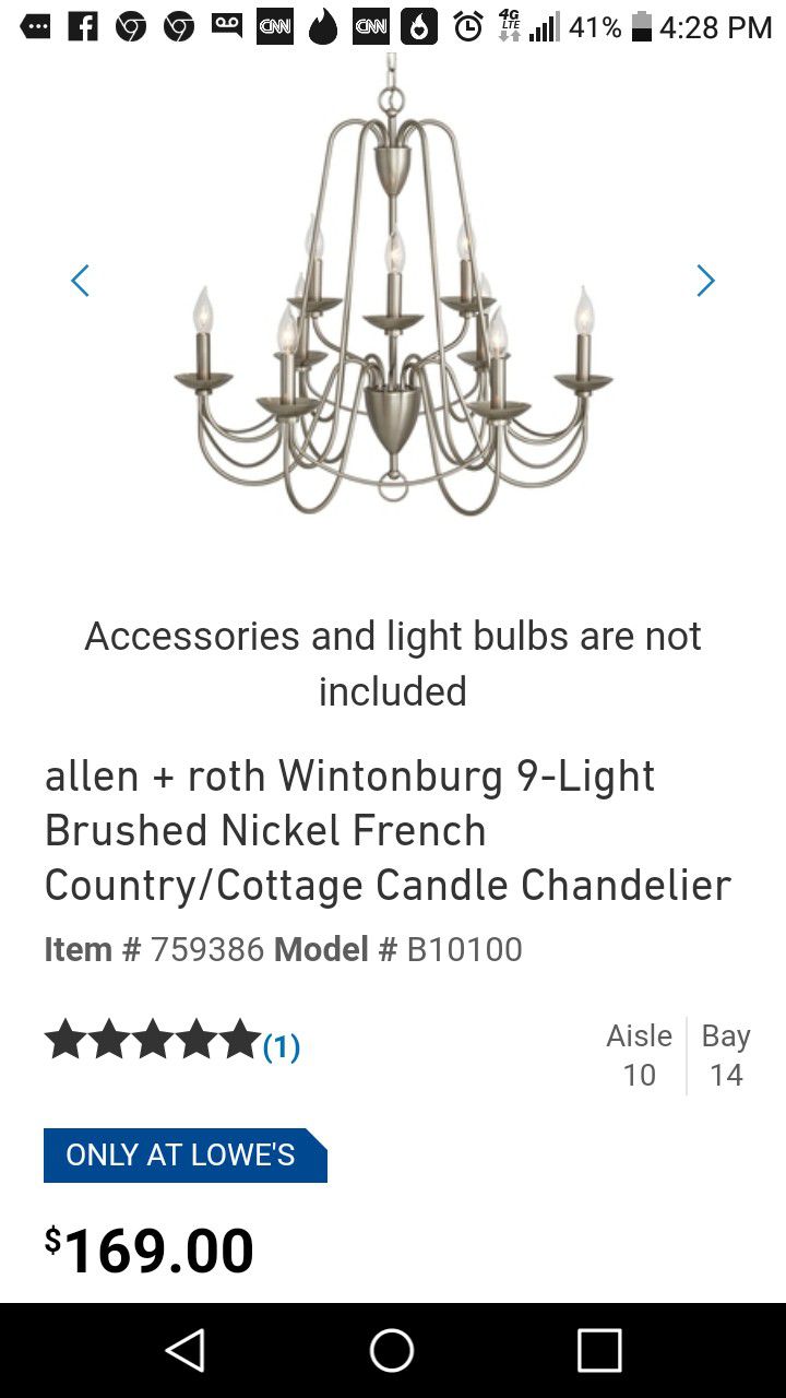 9 light chandelier