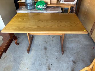Vintage Solid Oak Dining Table