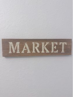 Rustic Wooden Market Sign, cartel de Mercado venta, moderno de madera, country