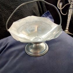 Vintage Pewter Basket