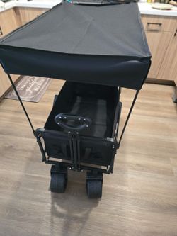 NEW in Box: Heavy-duty folding cart wagon with removable canopy/ roof top