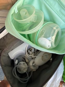 Set of two different breast pumps
