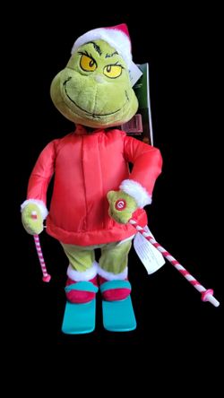 Dr. Seuss 14" Animated Grinch on Skis Plush with Sound