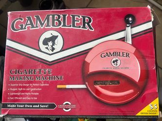 Gambler Cigarette Making Machine Red New Open Box Manual