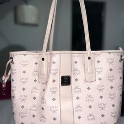 Mcm Large Pink Tote Authentic 