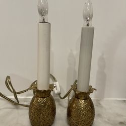 Vinage Brass Pineapple Lamps Window Candle Lights Night Light