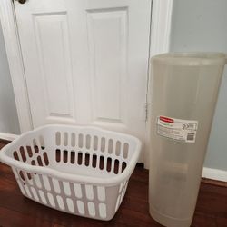  Open Clothes Hamper and  Gift Wrap Storage