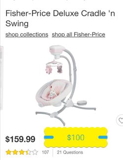 Fisher Price Butterfly friends cradle and swing