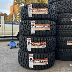 33x12.50r17 ARROYO TAMARROK RT INSTALLED AND BALANCED NEW TIRES 🛞❗️