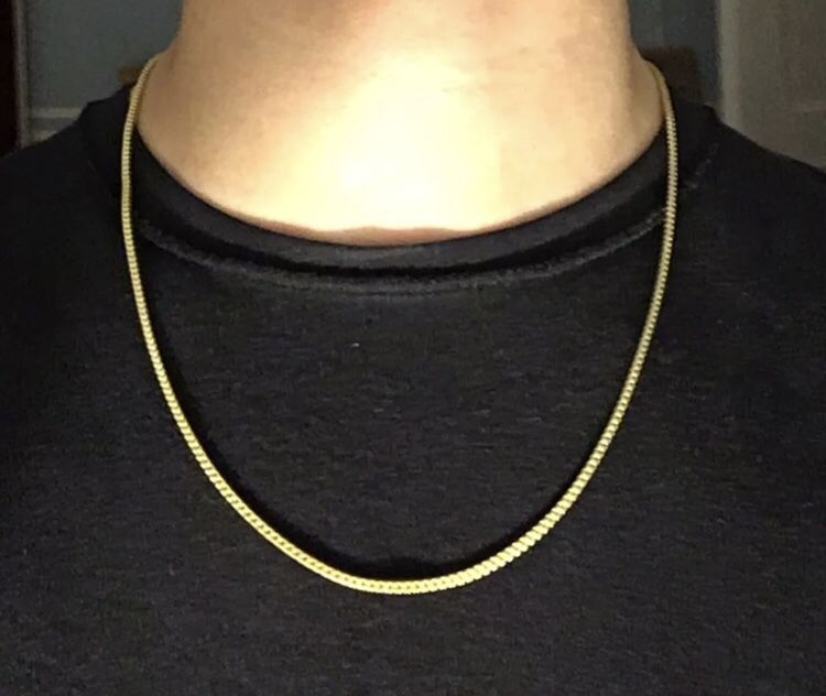 Gold Chain Franco 22in 2mm 925 Italy 