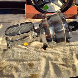 Chrome Brake Booster And Master Cylinder With Portioning Valve