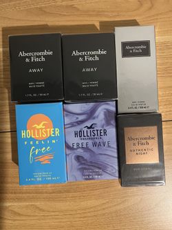 6 Bundle Sealed New Abercrombie & Fitch Hollister Man Fragrance