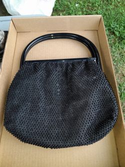 Vintage Reversible Black/White Beaded Handbag