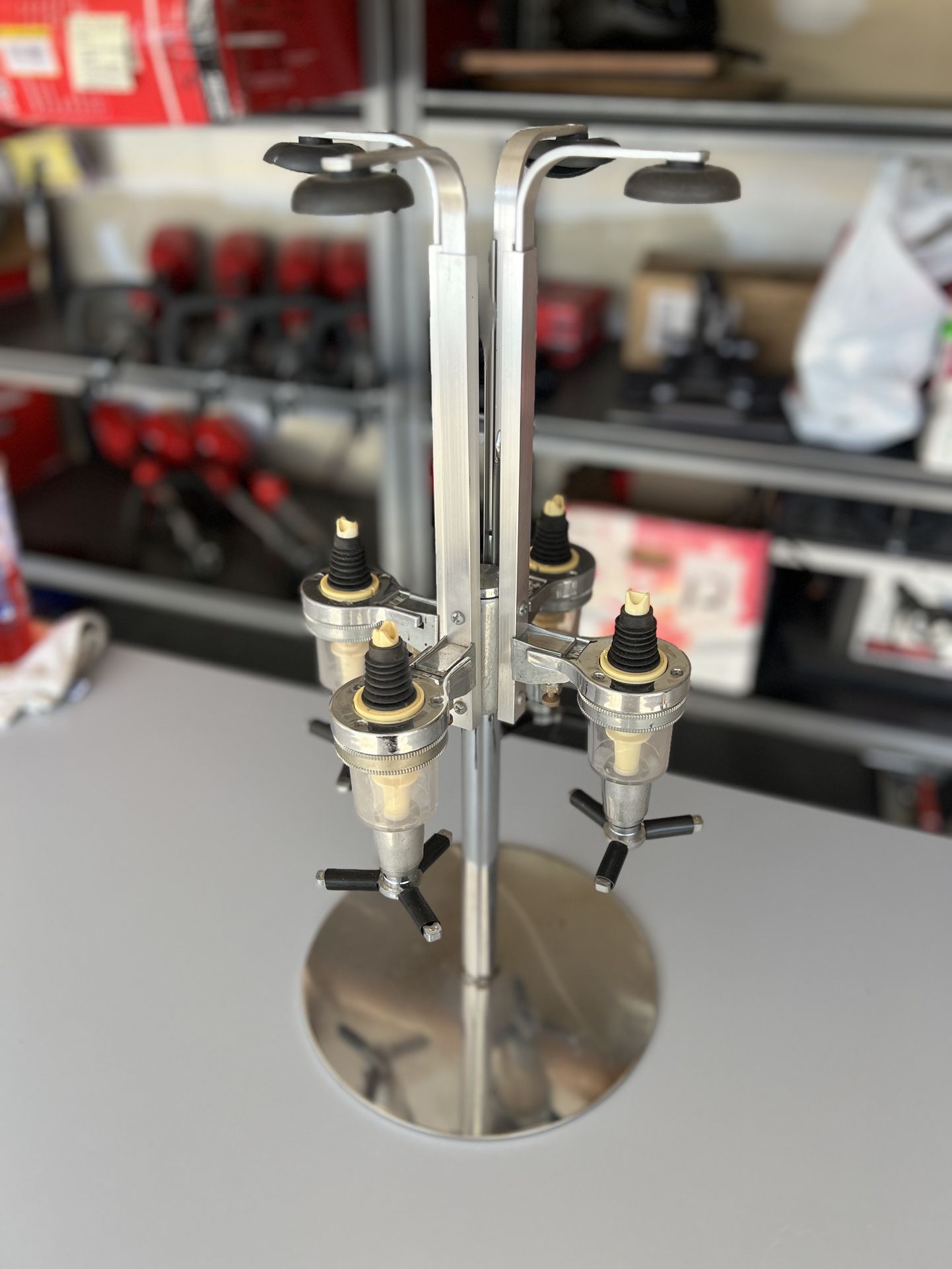 Great Condition! MKD Four Bottle Bar Optic Drinks Dispenser