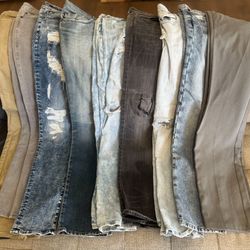 Designer Jeans/Pants Lot (10 Total Pairs 32-36 waist)