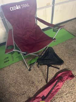 Cedar Trail Folding Camp Chair with Carry Bag