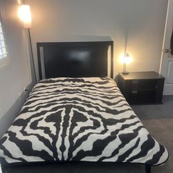 Black Wooden Bedroom Set Full Mattress 