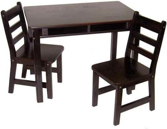 Kidkraft Dark Brown Wood Table w/ 2 Chairs