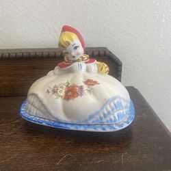 Vintage Hull Red Riding hood Butter Dish Rare