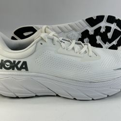 Hoka Arahi 7 Mens Size 9 Running Shoes White with Grey Accents New - Never Worn - No Box
