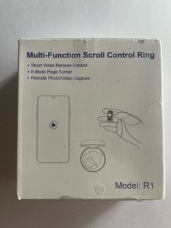 Purple Bluetooth Scroll Control Ring R1 for TikTok Remote Scrolling eBook Page Turner Camera Shutter