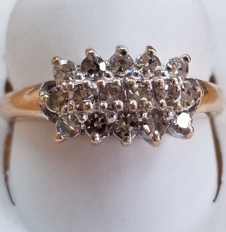 Two Tone Gold And Diamond Ring 