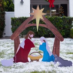 Outdoor Nativity Scene Christmas Decor 