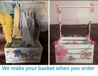 Custom baby baskets for babyshower