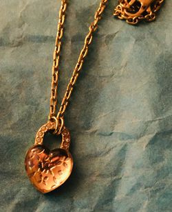 Vintage Michael Kors Lock Pendant Necklace 