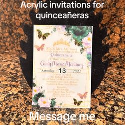 Acrylic Invitation 