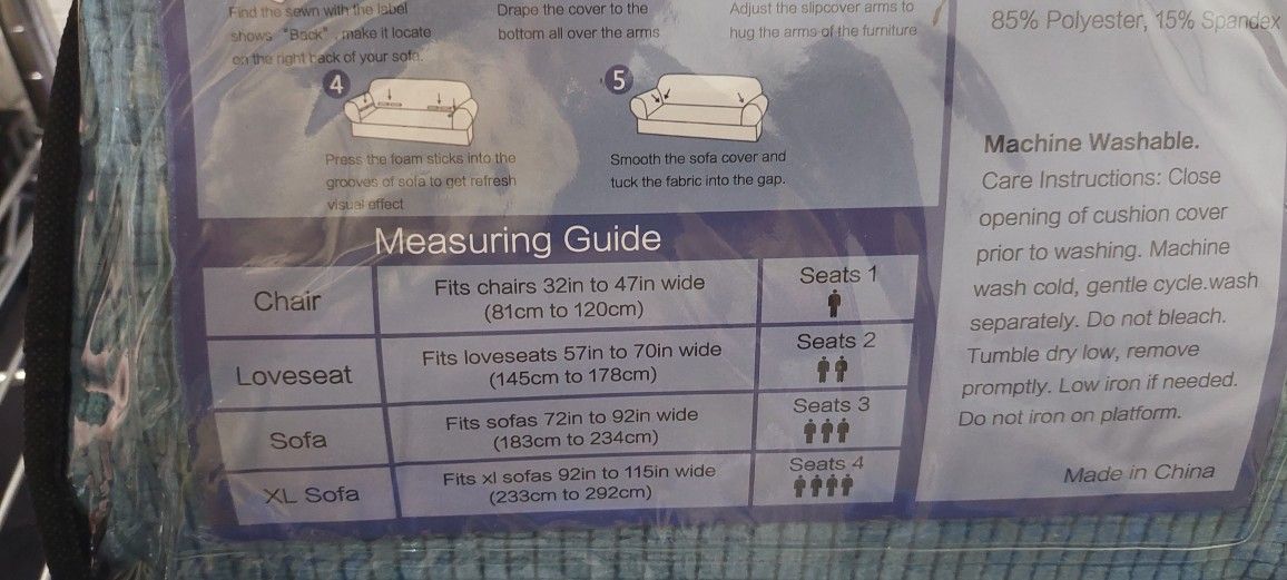 New Two Slip Cover For Single Sofa Or Chair