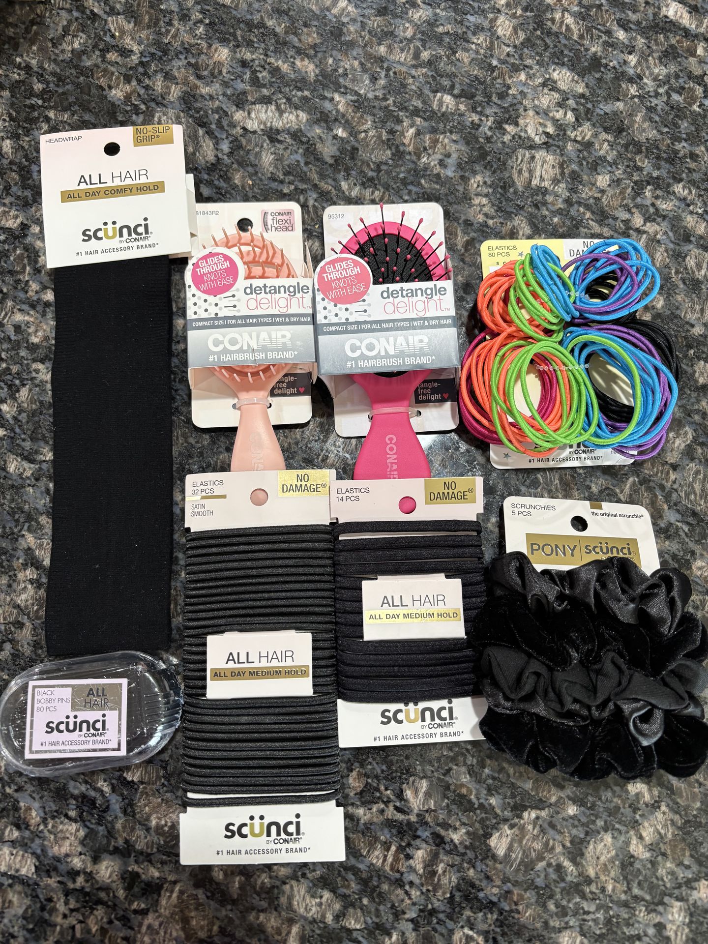 NEW CONAIR SCUNCI 8 PIECE HAIRCARE SET $15!