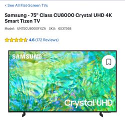 2 Tvs For $999 Samsung Cu800 75 Inch And Onn 65 Inch