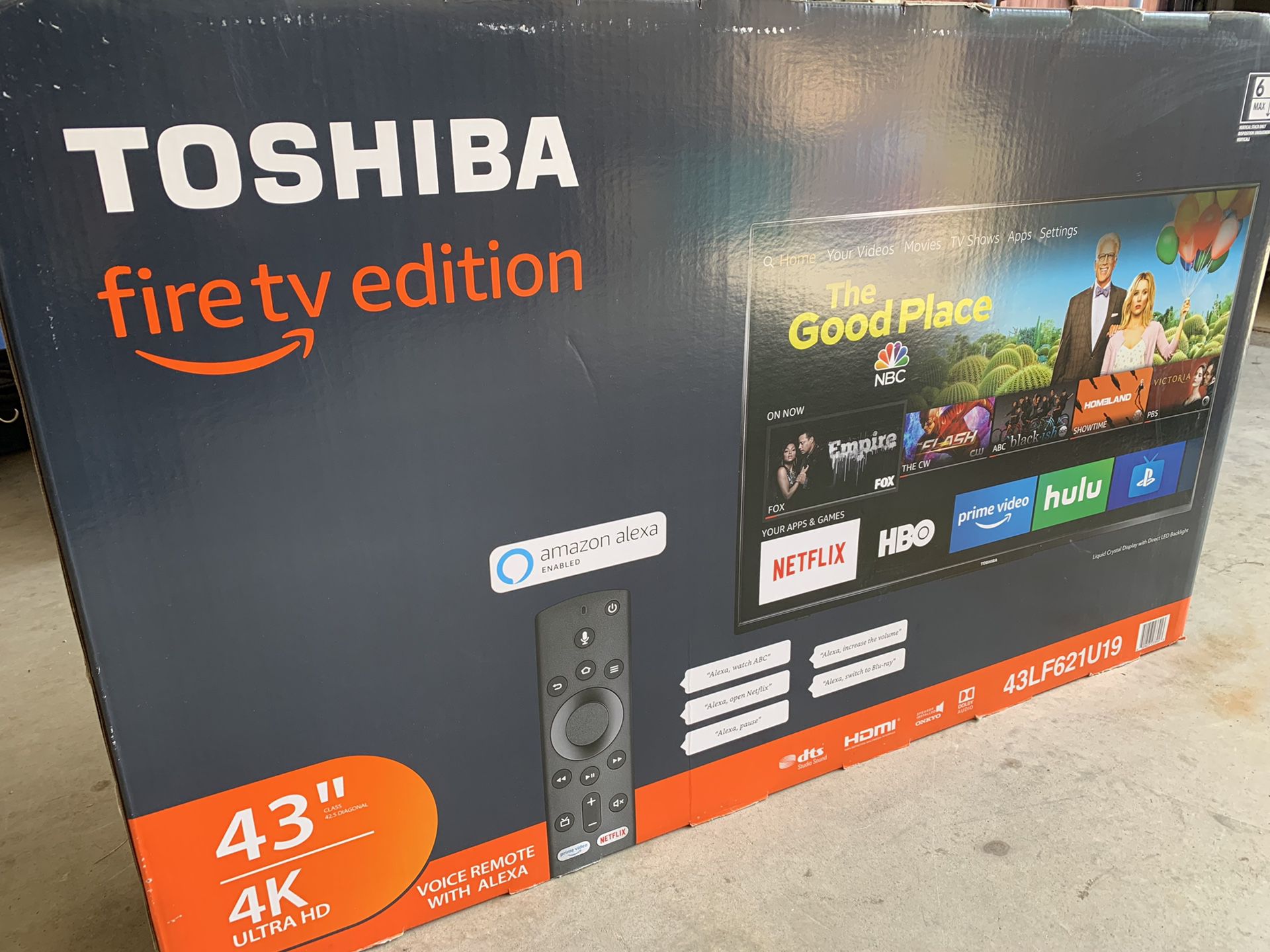 Toshiba smart tv 43” 4k