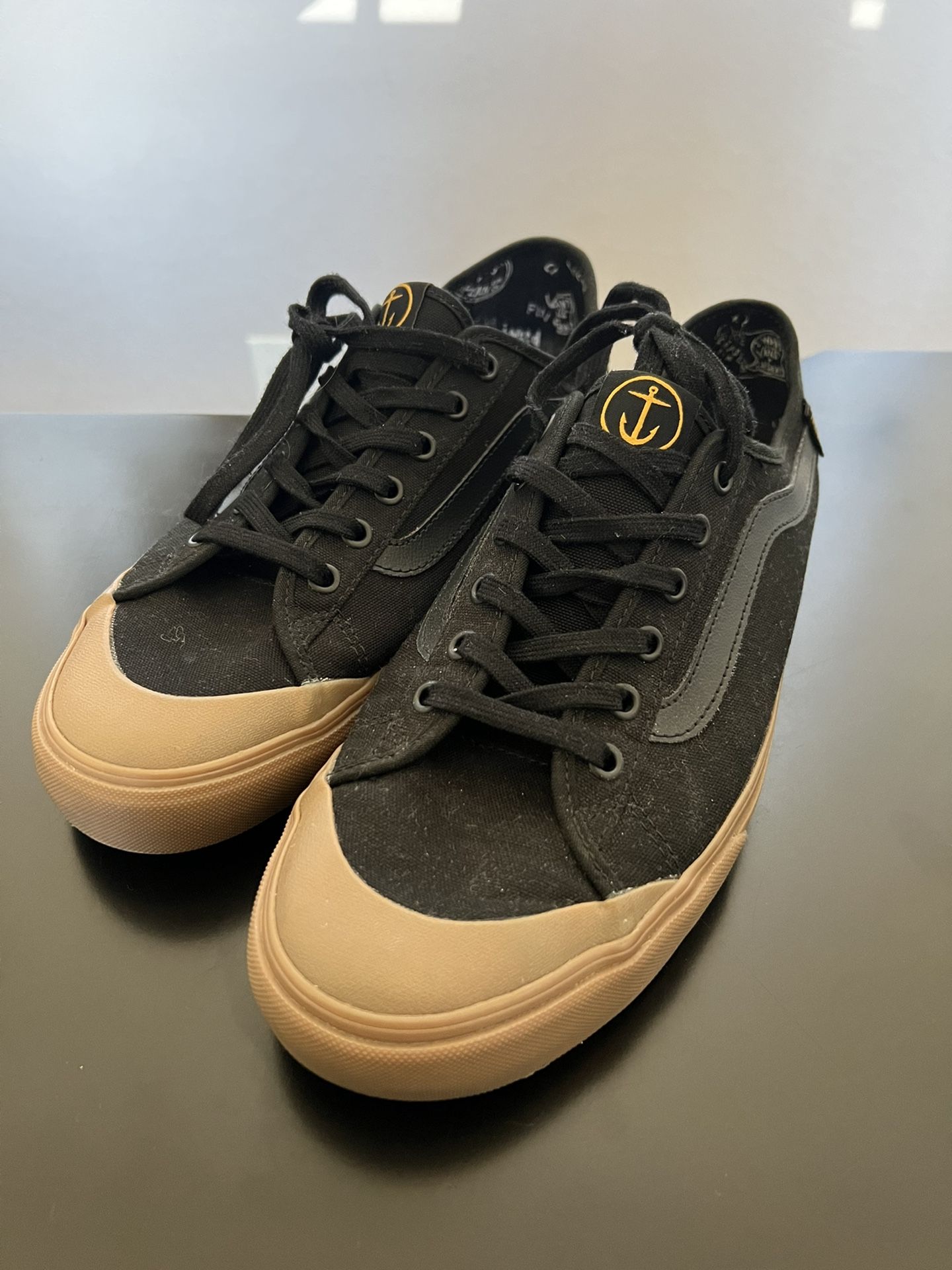 VANS Old Skool Black Gum Sole Canvas Sz Mens 10.5