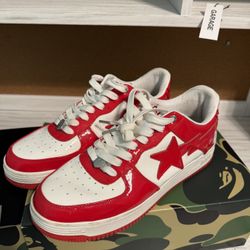 BAPE 2023 Red Sneakers – Size 12 (Brand New)