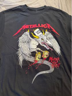 NEW! RARE! Metallica x Liquid Death World Tour 2023 Concert T-shirt. Mens size: M. Black. 100% Cotton.