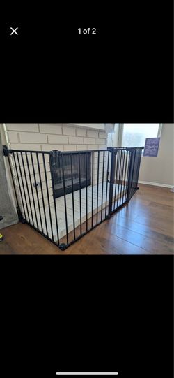KidCo Configure Fireplace Safety Gate – Black, Adjustable up to 128"