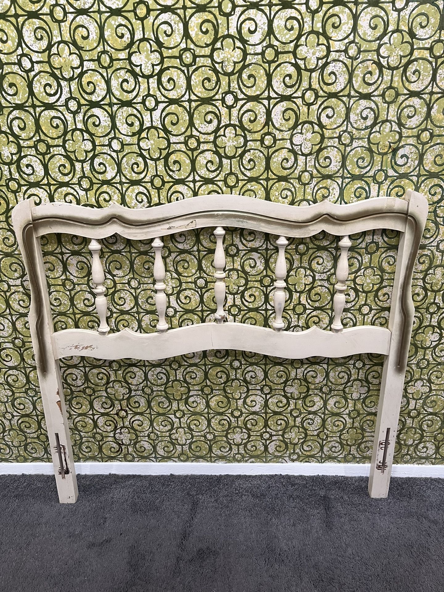 Vintage Twin Headboard - White