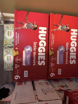 HUGGIES DIAPERS SIZE 6