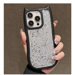 New! Cute 3D Cat Ears & Glitter iPhone Case
