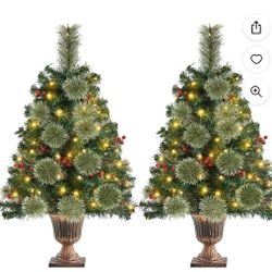 Two 3.5 Ft. Christmas Trees