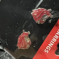 WSU Logo Earrings. 