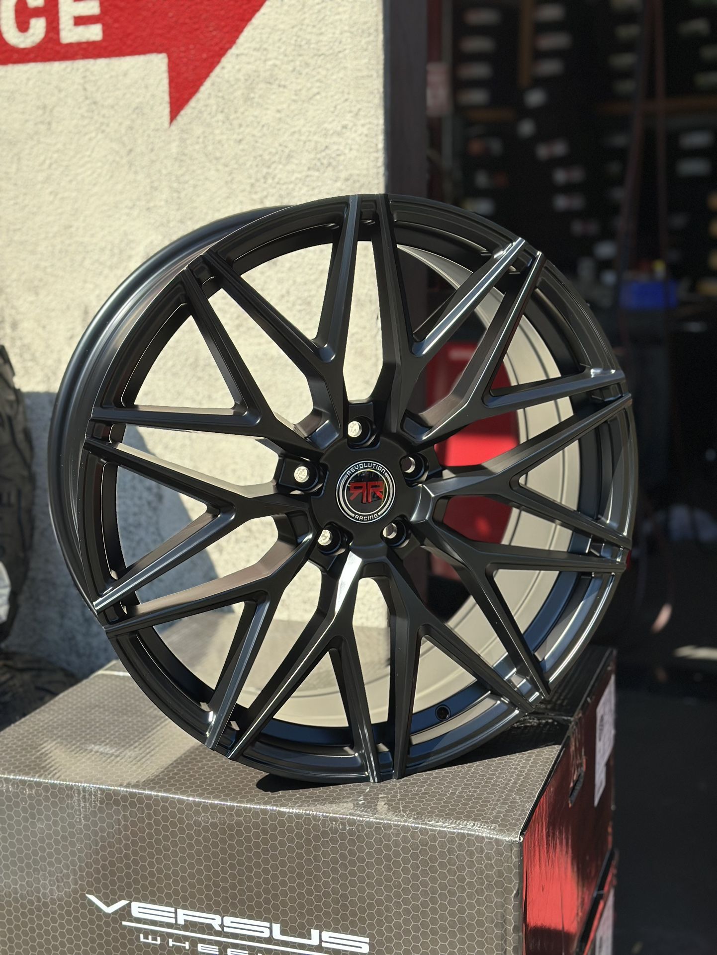 RR18 Satin Black 20x8.5 5x114.3 +35 Rims Tires Package Finance Available 