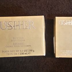 Perfume Usher Fragrance 1oz & Body cream 7.8oz Brand New ONLY $20.