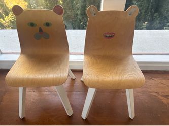Pair of Ouef Kids Bear Chairs