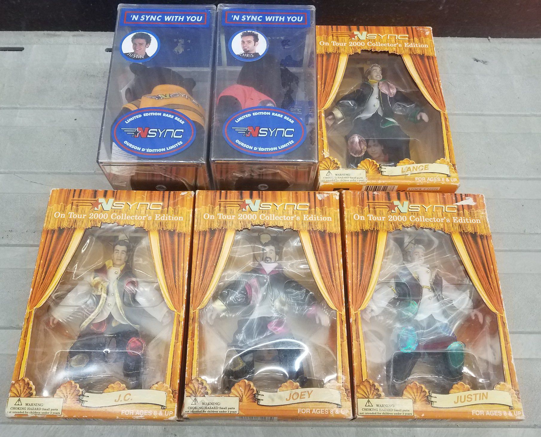 N'sync Action Figures and Collectible Bears - New in Box