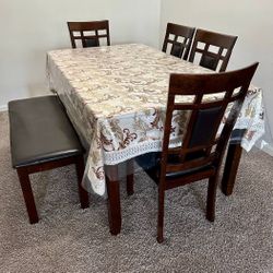 Dining Table , Chairs , Bench
