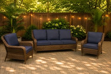 3-Piece Outdoor Sofa + Chairs Patio Conversation Set
*New - Same-Day Delivery*